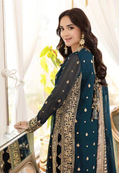 ASIMJOFA -3PC UNSTITCHED EMBROIDERED CHIFFON UNSTITCHED DF-4990