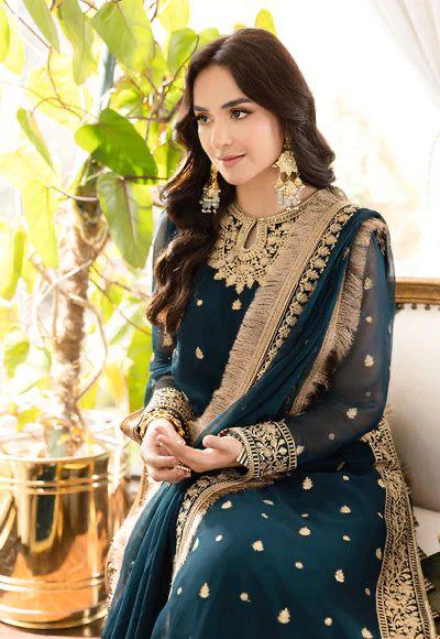 ASIMJOFA -3PC UNSTITCHED EMBROIDERED CHIFFON UNSTITCHED DF-4990
