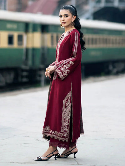 IZEL -3PC UNSTITCHED DHANAK EMBROIDERED SUIT DF-2315