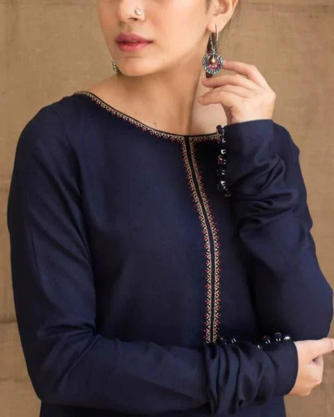 URGE -3PC DHANAK EMBROIDERED SUIT DF-1672
