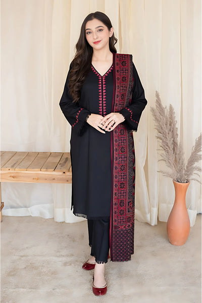 AISLING -3PC DHANAK EMBROIDERED SUIT DF-3729