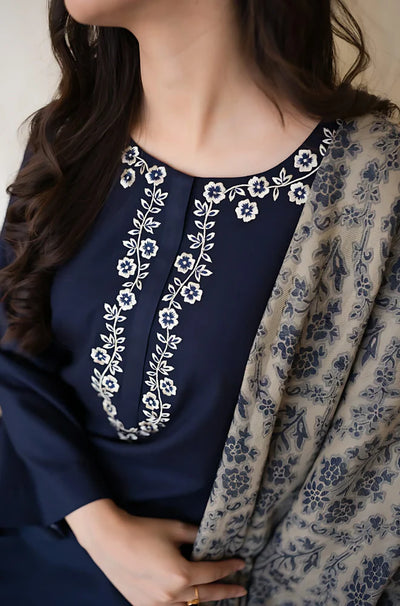 AISLING -3PC UNSTITCHED DHANAK EMBROIDERED SUIT DF-2846