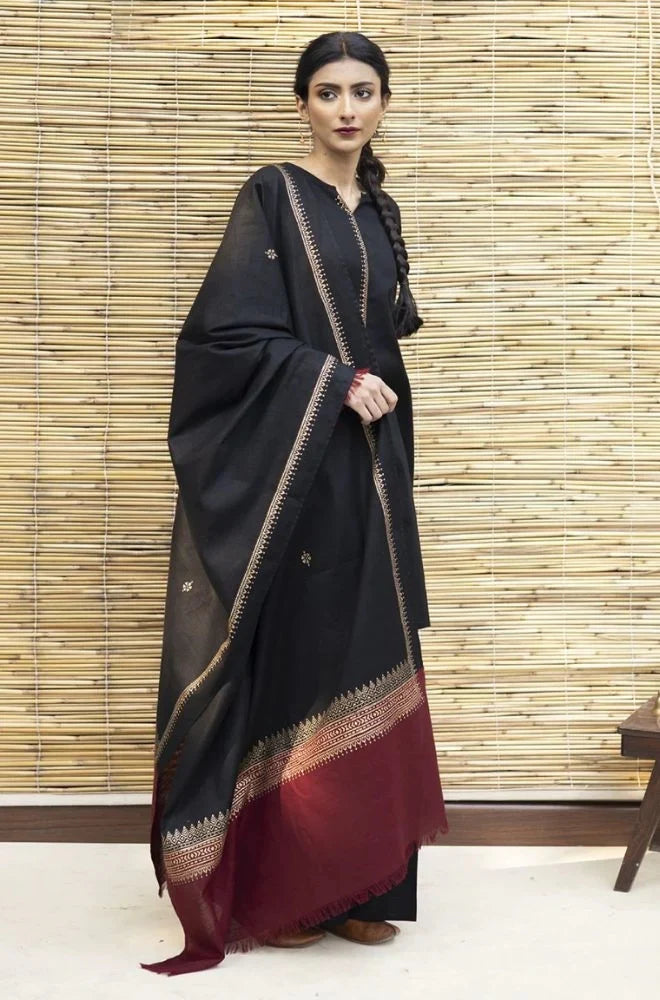 DYOT -3PC DHANAK EMBROIDERED SUIT DF-5629