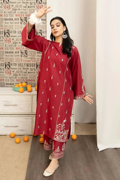 URGE -3PC DHANAK EMBROIDERED SUIT DF-4572