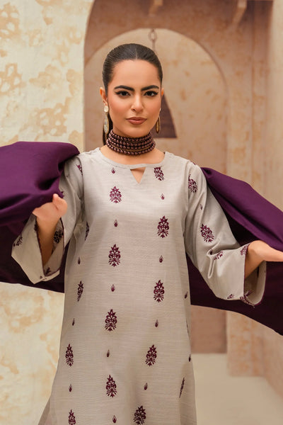 AISLING -3PC UNSTITCHED DHANAK EMBROIDERED SUIT DF-2266