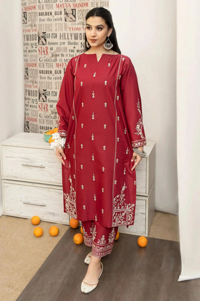 URGE -3PC DHANAK EMBROIDERED SUIT DF-4572