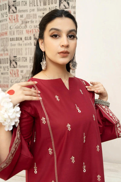 URGE -3PC DHANAK EMBROIDERED SUIT DF-4572