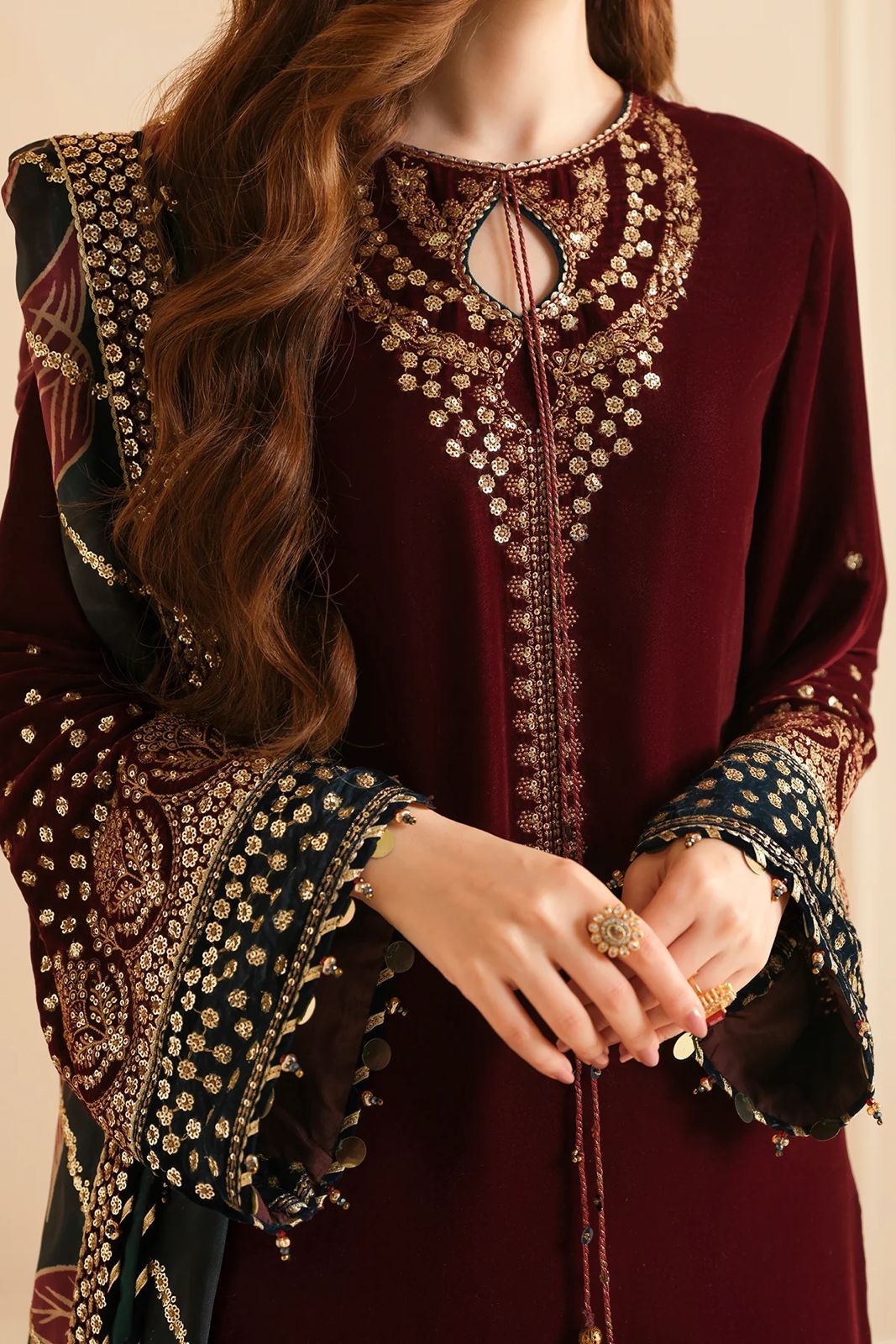 JAZMIN -WINTER 3pc LUXURY VELVET DF-4523