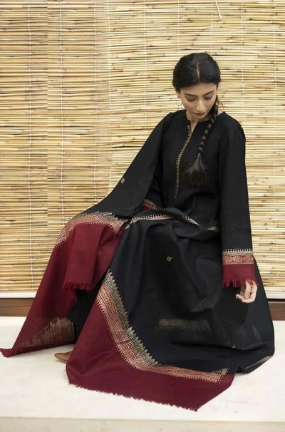 DYOT -3PC DHANAK EMBROIDERED SUIT DF-5629