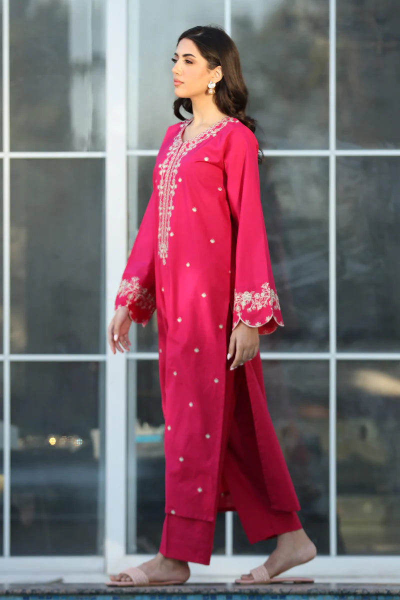 URGE -2PC UNSTITCHED DHANAK EMBROIDERED SUIT DF-678