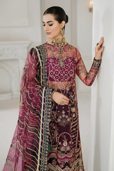 BAROQUE FESTIVE COLLECTION -3PC UNSTITCHED LUXURY NET EMBROIDERED SUIT DF-469