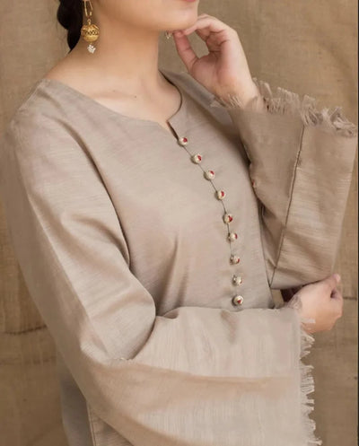 DYOT -3PC DHANAK EMBROIDERED SUIT DF-1854