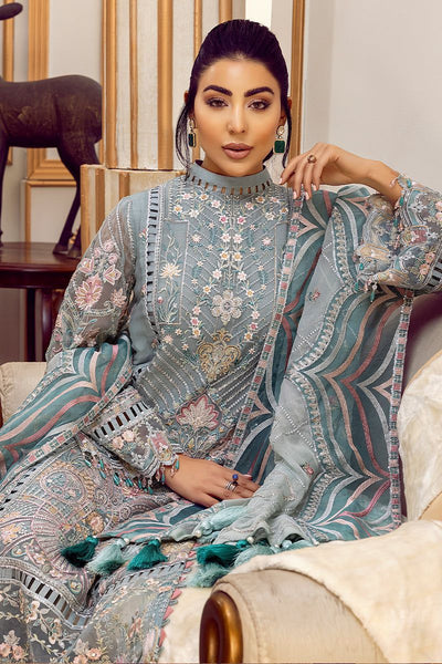 AHMOZI BY ADAN LIBAS WEDDING EDITS -3PC UNSTITCHED LUXURY CHIFFON EMBROIDERED SUIT DF-521