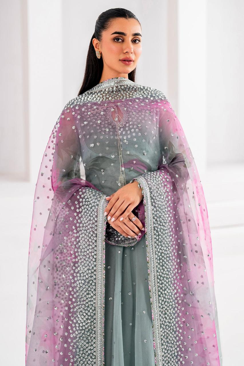 JAZMIN -3pc UNSTITCHED EXCLUSIVE CHIFFON COLLECTION UNSTITCHED