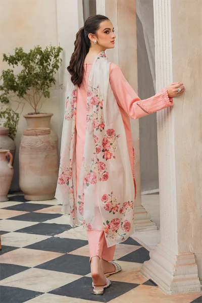 Baroque -3PC DHANAK EMBROIDERED SUIT DF-3872