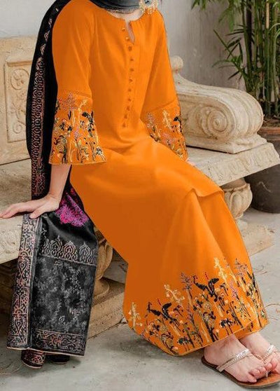 AISLING -3PC UNSTITCHED DHANAK EMBROIDERED SUIT DF-3473