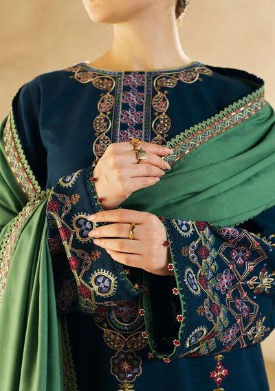 ZARA SHAHJAHAN - 3PC DHANAK EMBROIDERED SUIT DF-1290