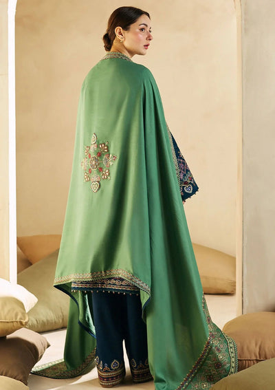 ZARA SHAHJAHAN - 3PC DHANAK EMBROIDERED SUIT DF-1290