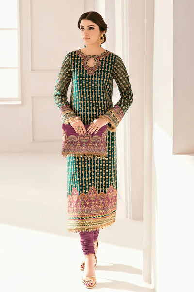 BAROQUE -3PC UNSTITCHED LUXURY EMBROIDERED CHIFFON UNSTITCHED DF-4582
