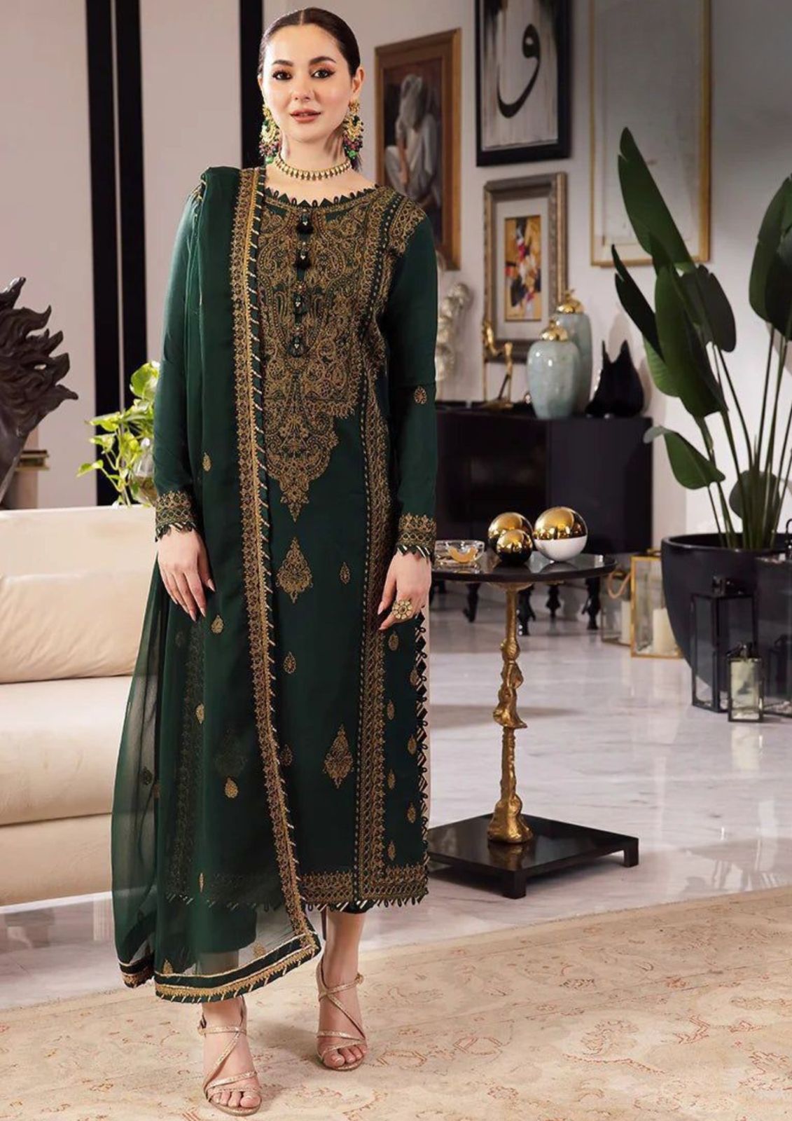 ASIM JOFA -WINTER 3PC LUXURY CHIFFON   DF-110