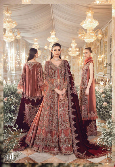 MARIA.B -3PC UNSTITCHED LUXURY NET EMBROIDERED MAXI DF-777