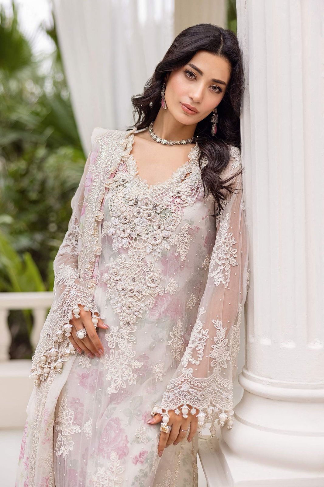 MARIA B  -WINTER 3PC LUXURY CHIFFON   DF-113