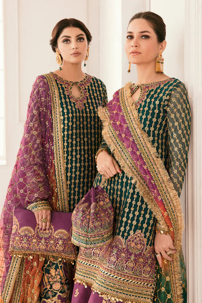 BAROQUE -3PC UNSTITCHED LUXURY EMBROIDERED CHIFFON UNSTITCHED DF-4582