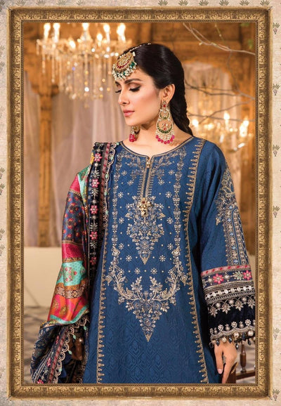 MARIA.B -3PC UNSTITCHED LUXURY CHIFFON EMBROIDERED DF -2364