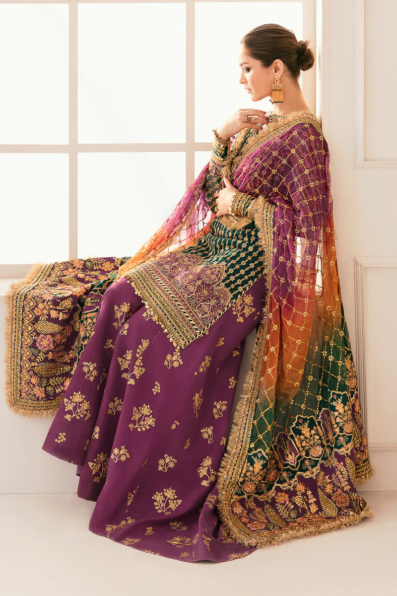 BAROQUE -3PC UNSTITCHED LUXURY EMBROIDERED CHIFFON UNSTITCHED DF-4582