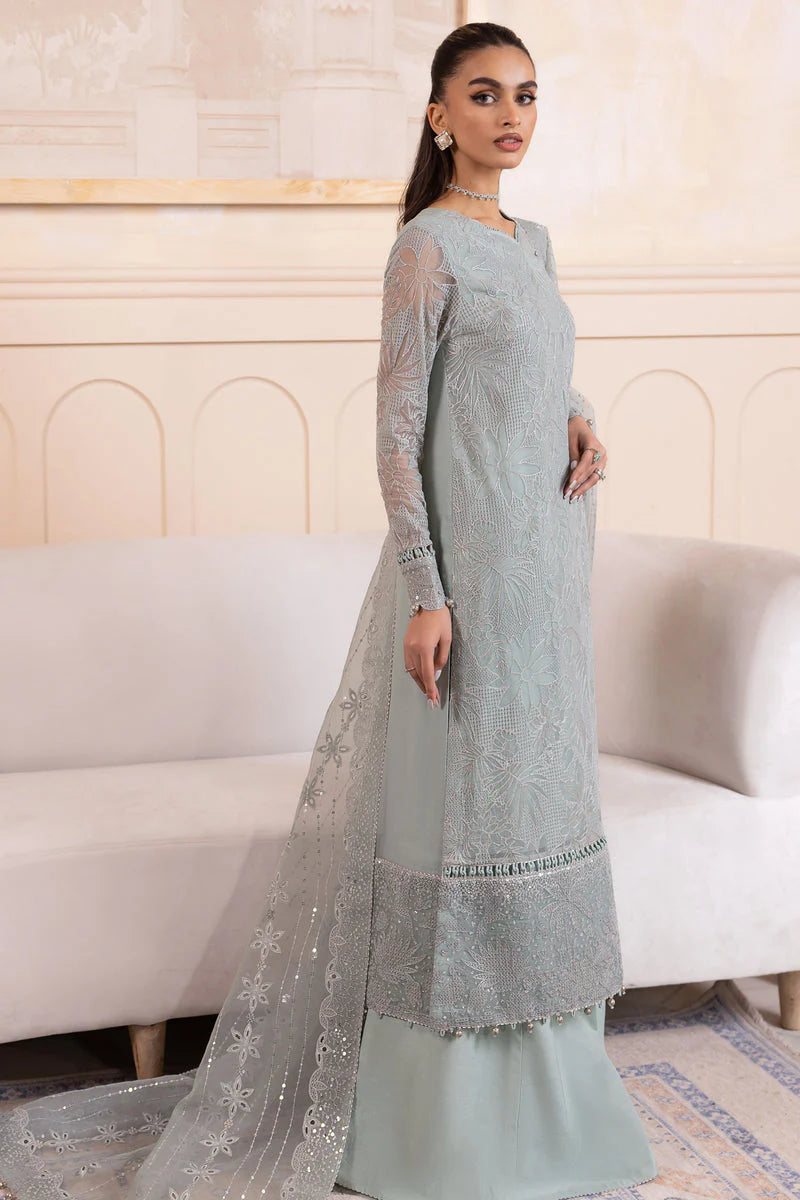 JAZMIN -3PC UNSTITCHED LUXURY CHIFFON EMBROIDERED SUIT DF-1679