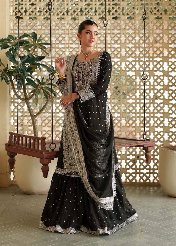 ASIM JOFA -3PC Unstiched LUXURY CHIFFON EMBROIDERED DF-122