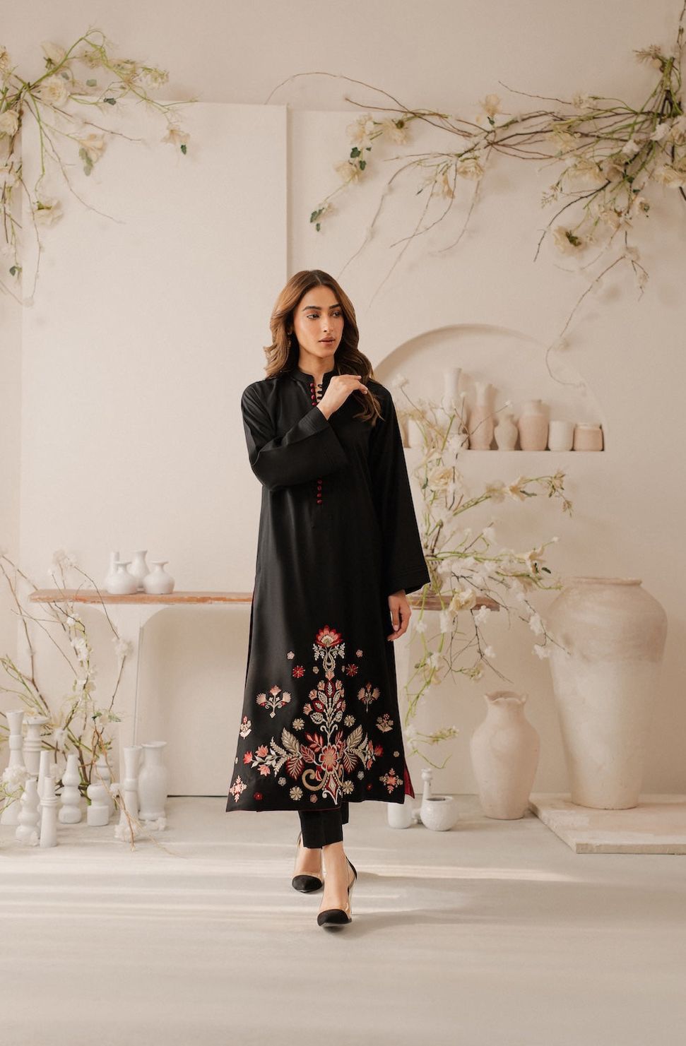 MARIA.B -3PC UNSTITCHED DHANAK EMBROIDERED SUIT DF-5007