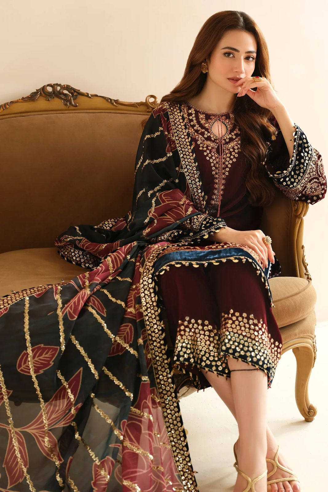 JAZMIN -WINTER 3pc LUXURY VELVET DF-4523