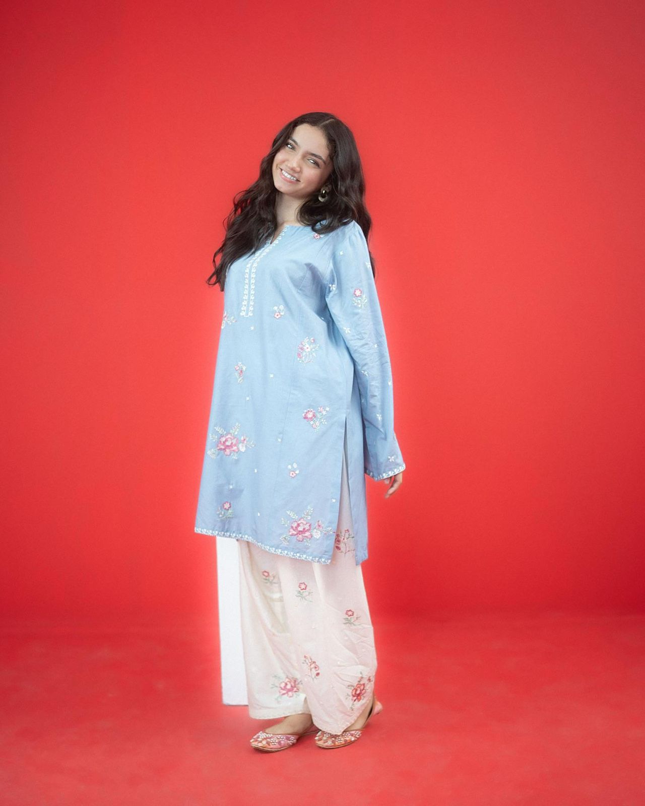 URGE -2PC UNSTITCHED DHANAK EMBROIDERED SUIT DF-463