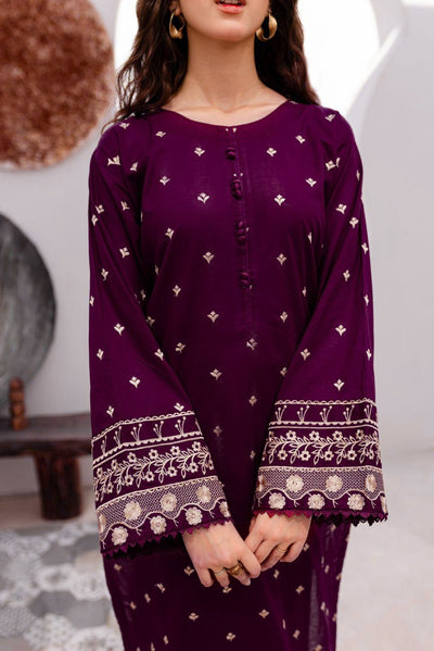 AISLING -2PC UNSTITCHED DHANAK EMBROIDERED SUIT DF-076