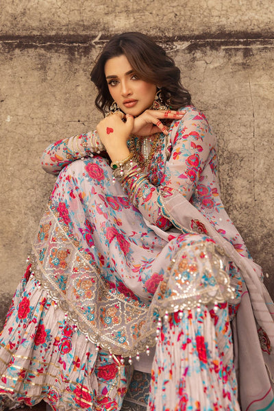 CHARIZMA -3PC UNSTITCHED LUXURY CHIFFON EMBROIDERED SUIT DF-1578