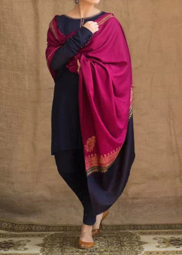URGE -3PC DHANAK EMBROIDERED SUIT DF-1672