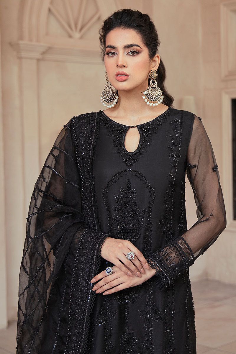 MUSHK WEDDING EDITION -3PC UNSTITCHED LUXURY NET EMBROIDERED SUIT DF-179