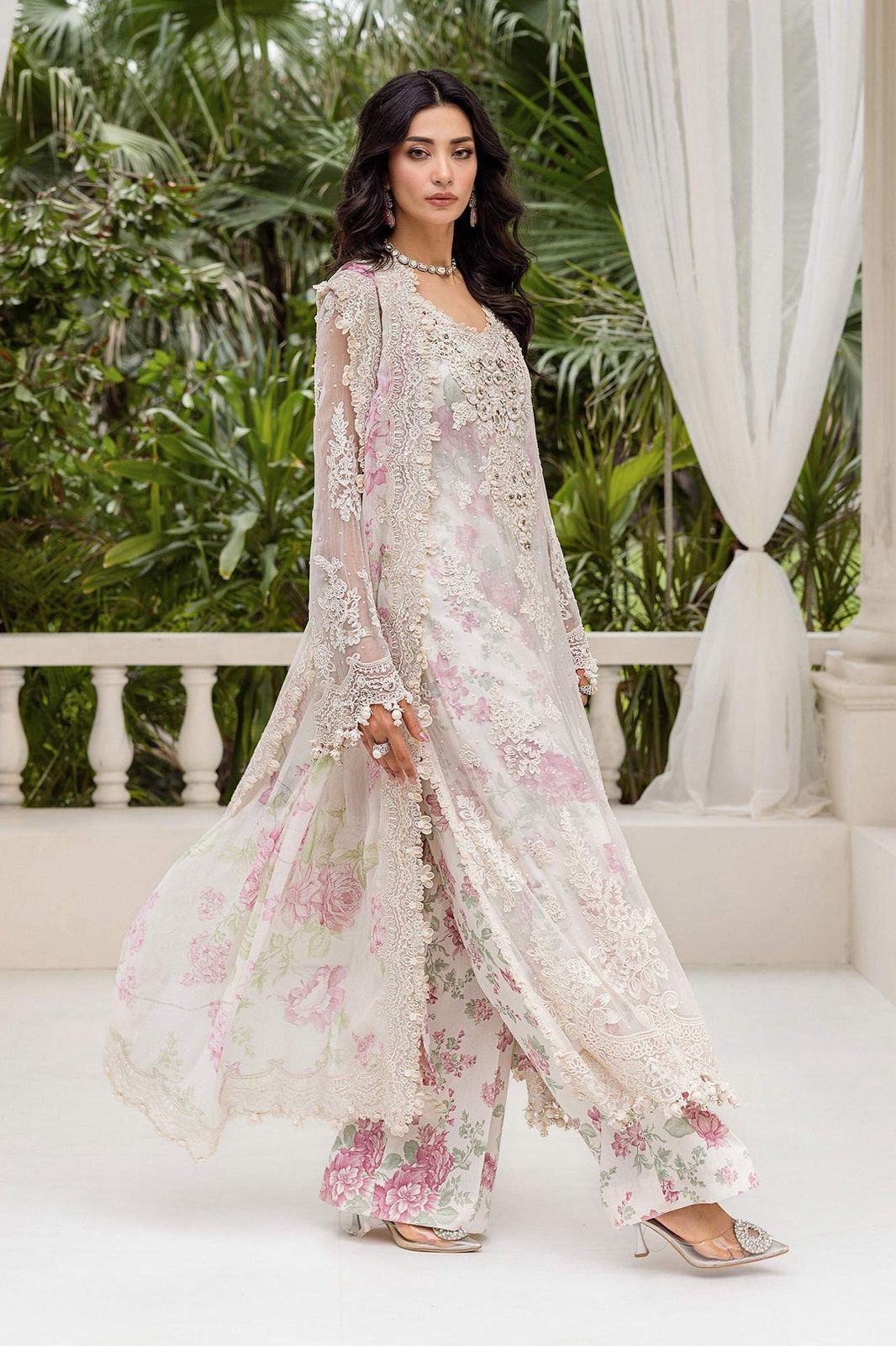 MARIA B  -WINTER 3PC LUXURY CHIFFON   DF-113