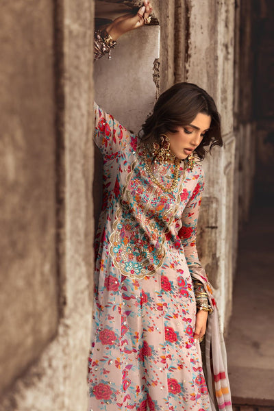 CHARIZMA -3PC UNSTITCHED LUXURY CHIFFON EMBROIDERED SUIT DF-1578