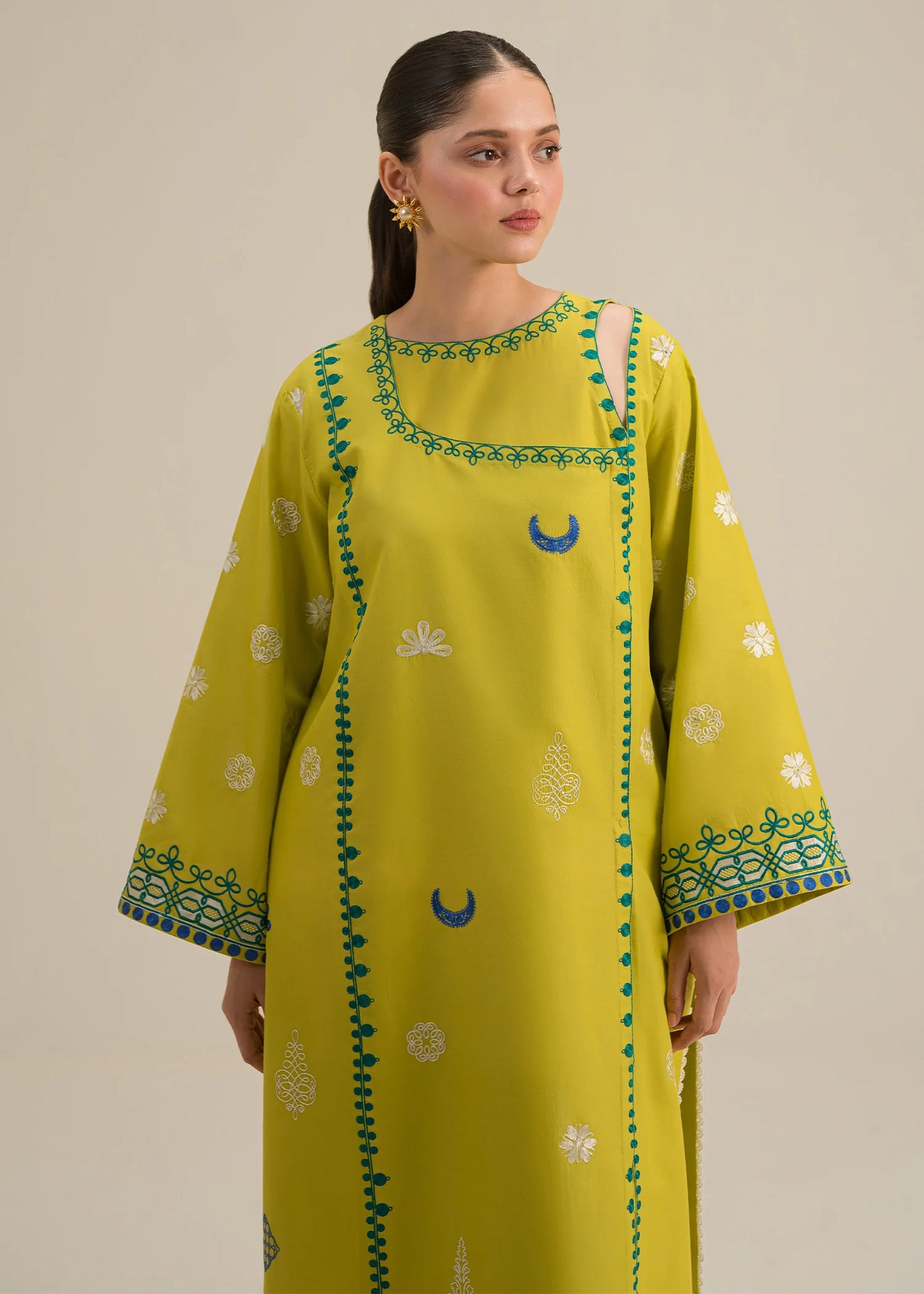 AISLING -2PC UNSTITCHED DHANAK EMBROIDERED SUIT DF-077