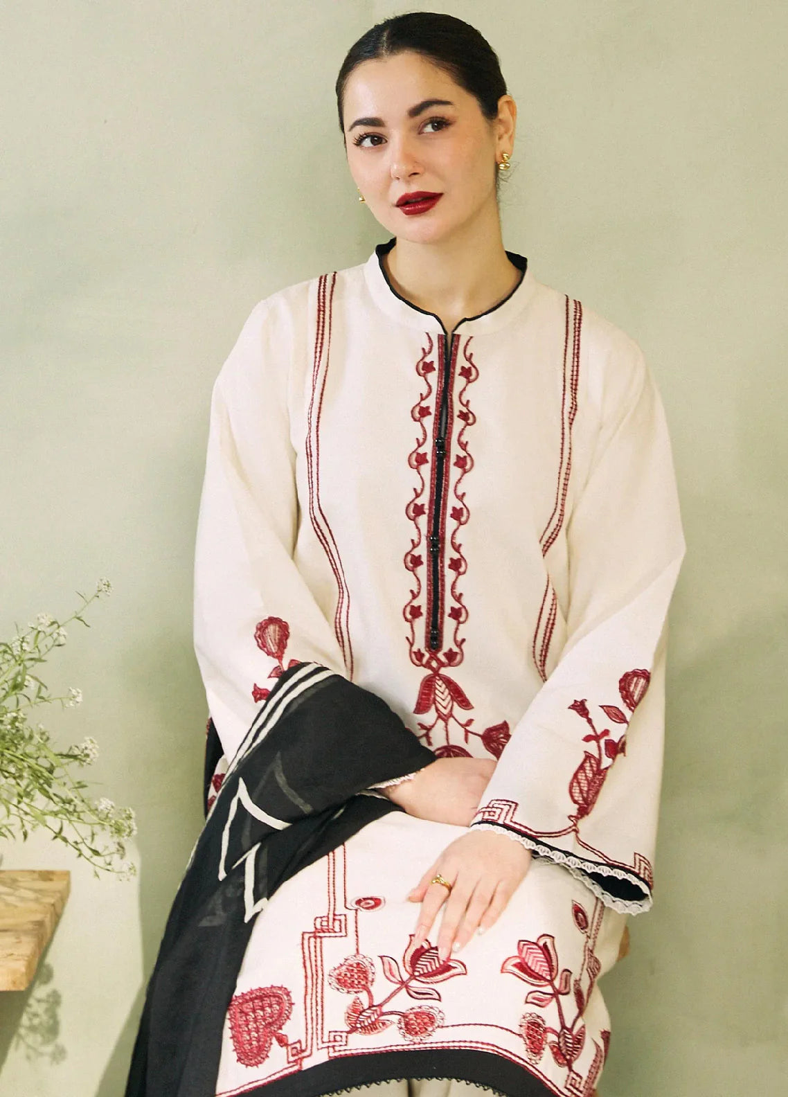 COCO BY ZARA SHAHJAHAN -3PC UNSTITCHED DHANAK EMBROIDERED SUIT DF-5781