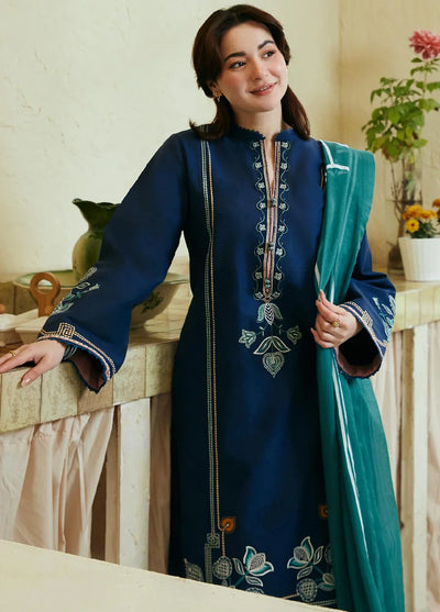 COCO BY ZARA SHAHJAHAN -3PC UNSTITCHED DHANAK EMBROIDERED SUIT DF-2765