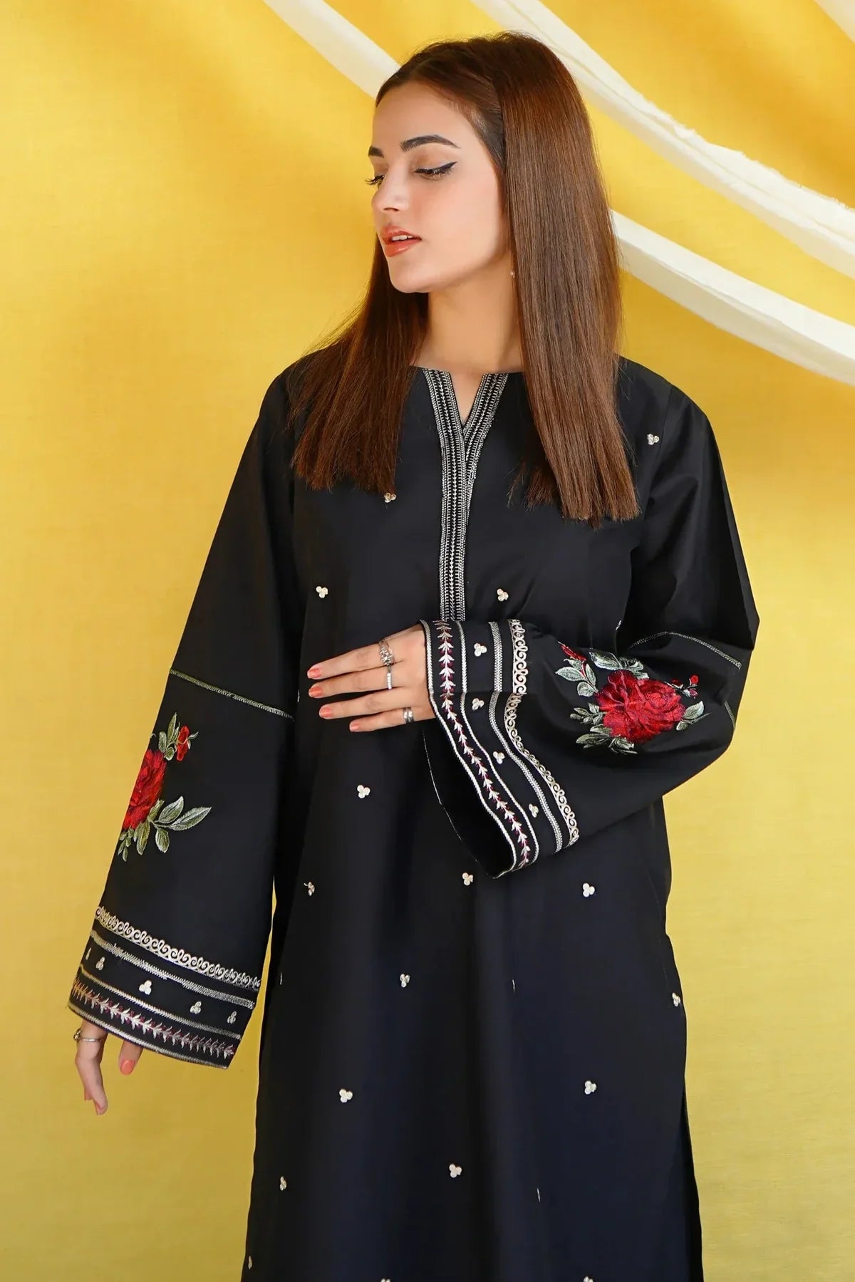 URGE -2PC UNSTITCHED DHANAK EMBROIDERED SUIT DF-317