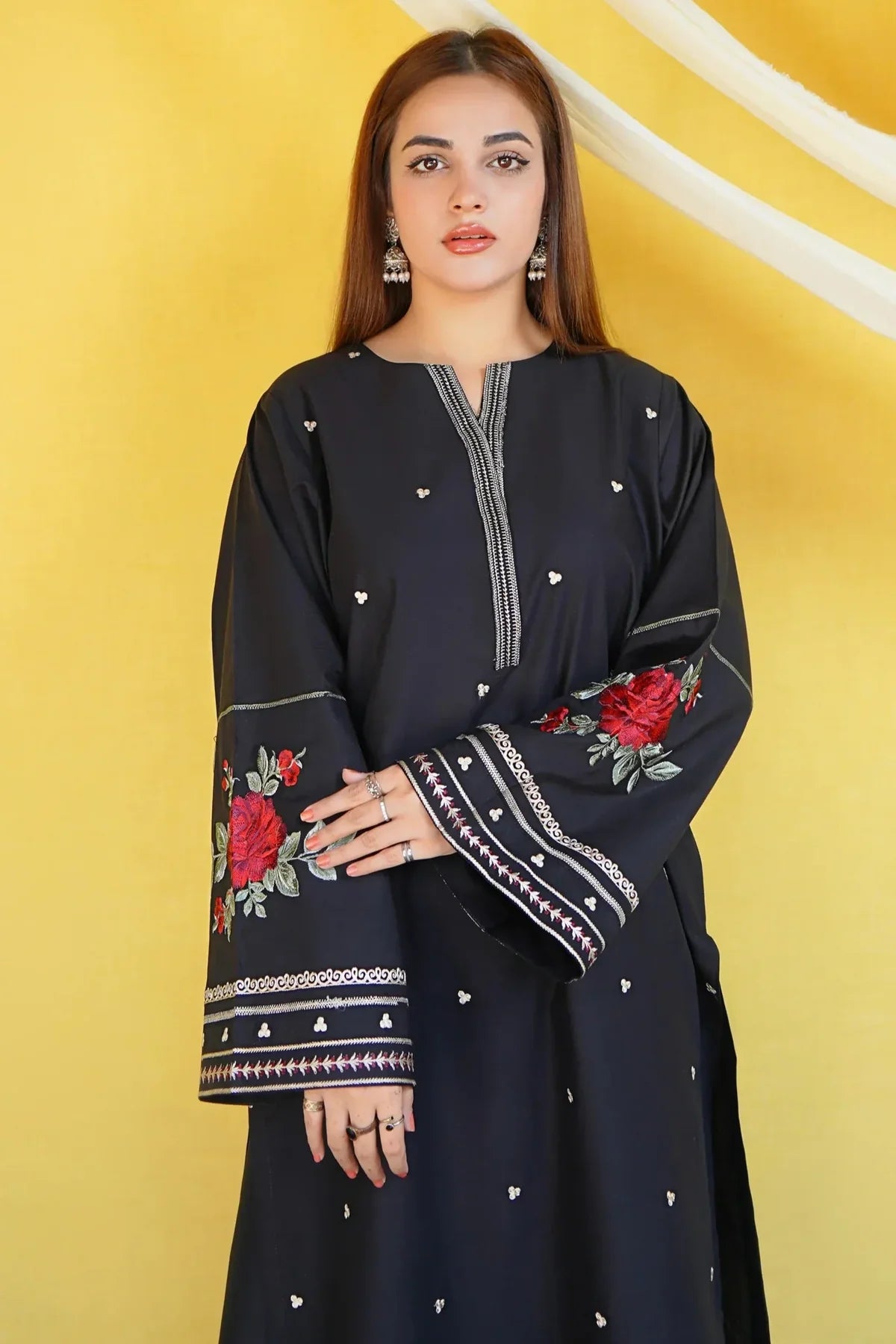 URGE -2PC UNSTITCHED DHANAK EMBROIDERED SUIT DF-317