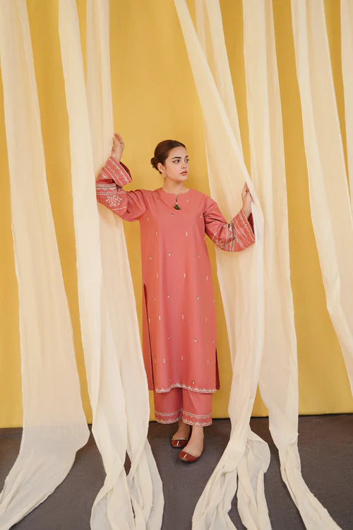 URGE -2PC UNSTITCHED DHANAK EMBROIDERED SUIT DF-168