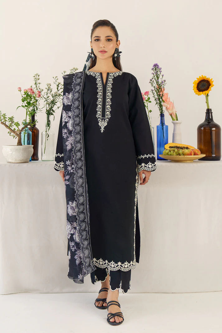 URGE-3PC DHANAK EMBROIDERED SUIT DF-5834
