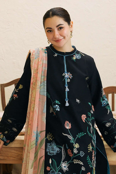 COCO by Zara Shahjahan-3PC DHANAK EMBROIDERED SUIT DF-2534