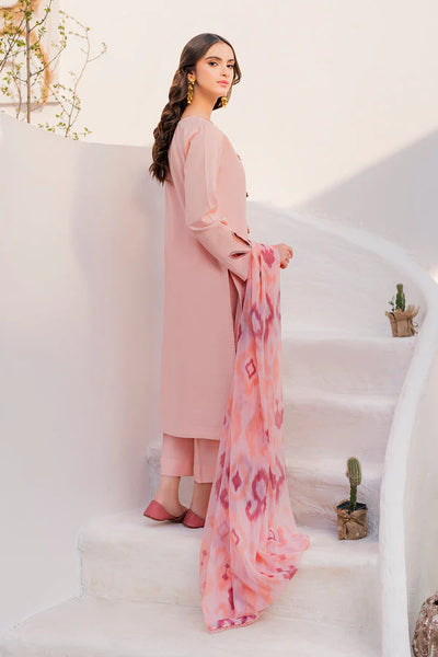Zellbury- 3PC DHANAK EMBROIDERED SUIT DF-7293