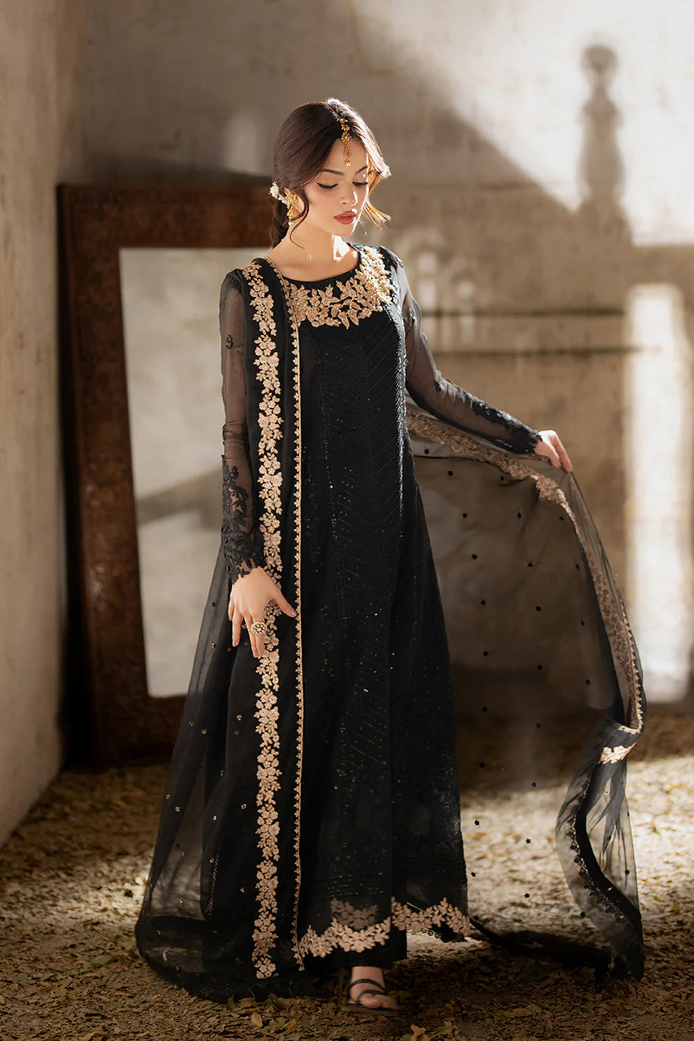 AZURE -3pc Chiffon Embroidered Unstitched Collection